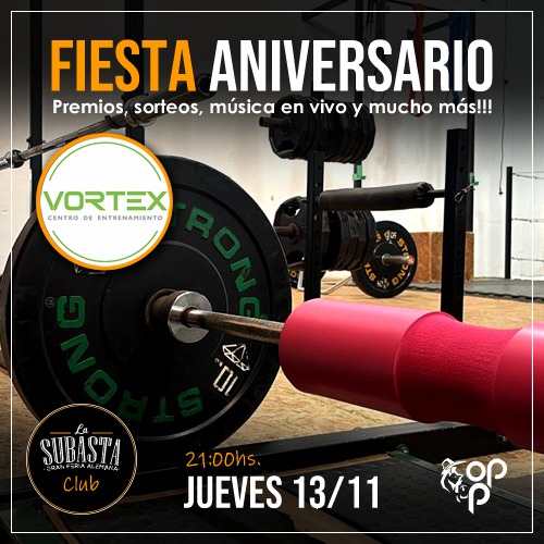 VORTEX | FIESTA ANIVERSARIO | 9 DE JULIO
